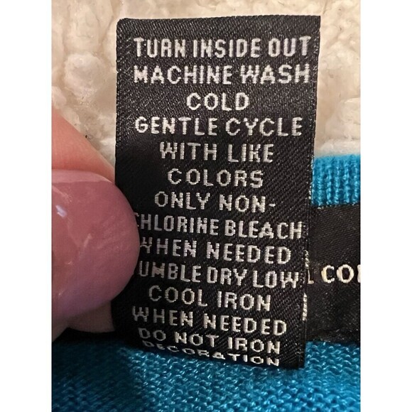 INC International Concepts Women's Blue Floral Sequin Knit Top Size XL - Picture 7 of 7